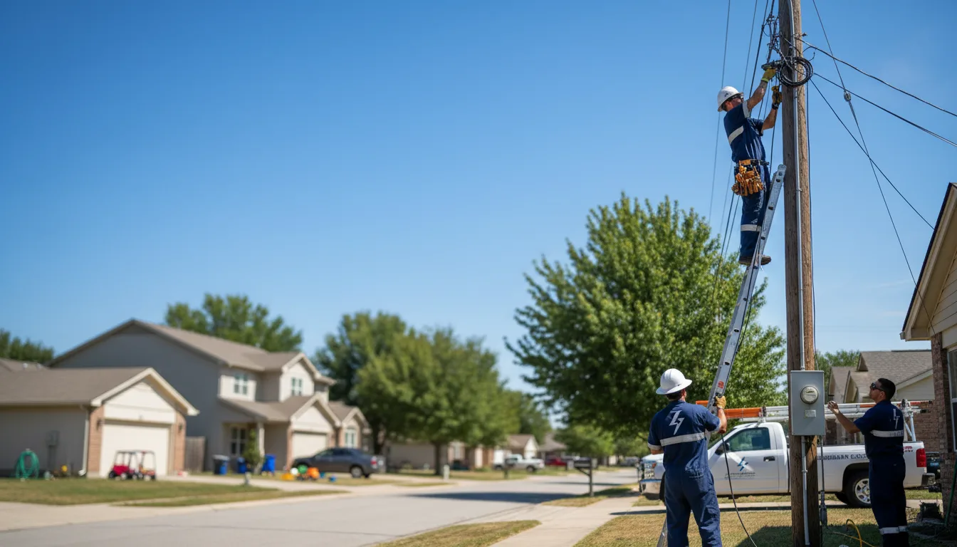 Residential electrician providing installation services in Delmont, PA